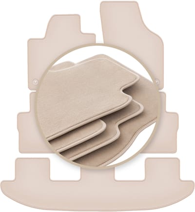 PREMIUM beige vloermatten voor: Seat Alhambra II minivan 2010-