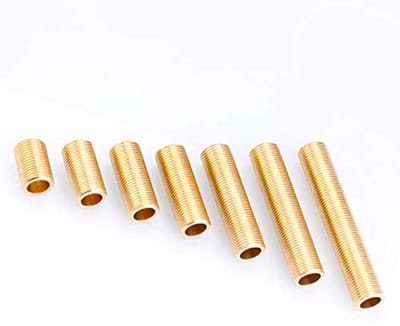 Dailygoods- Schroefdraadbuis 1/2" NPT - Messing Loopnippel - 50mm/60mm/80mm/100mm/120mm - Sanitair Fitting - Outdoor/Maritieme Toepassingen - Max. Werkdruk 1200psi - Pijp
