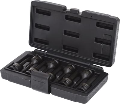 Dopsleutelset XZN - Veeltand Bits - Machine Gebruik - Lange Uitvoering - 9-Delig - Gefosfateerd