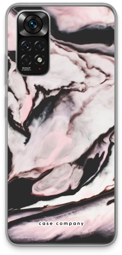 Case Company® - Hoesje geschikt voor Xiaomi Redmi Note 11 hoesje - Roze stroom - Soft Cover Telefoonhoesje - Bescherming aan alle Kanten en Schermrand