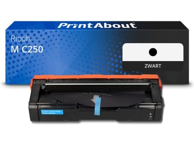 PrintAbout huismerk Toner M C250 (408352) Zwart Geschikt voor Ricoh