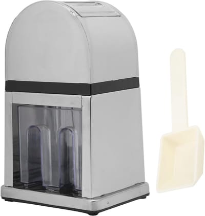 Handmatige IJsmachine - Sneeuw Kegel Maker - Zomerse Drankjes Maken - Transparante Beschermhoes - 26cm Hoog - Zwart