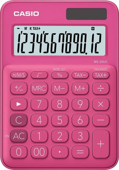 Casio MS-20UC-RD calculator Desktop Basic Rood