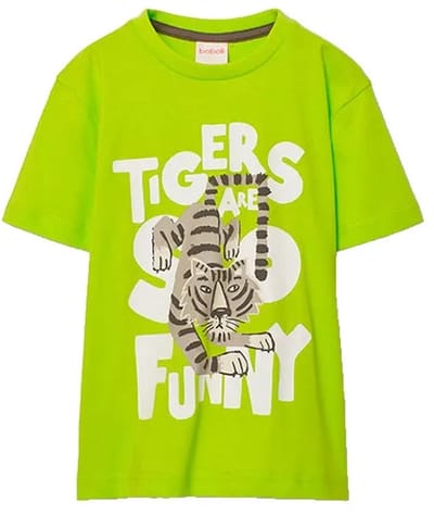 Boboli 623034 T-shirt Met Korte Mouwen Groen,Geel 10 Years Jongen