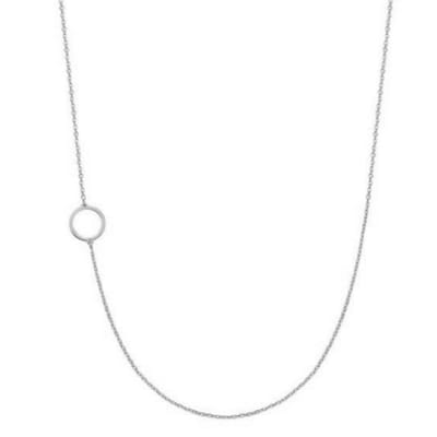 Ketting cirkel (AG925) zilverkleurig