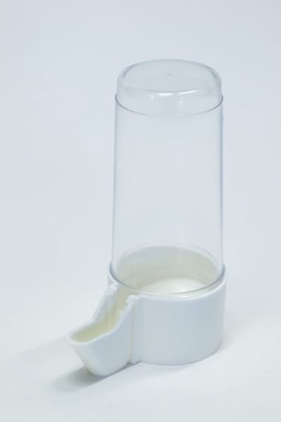 Drinkfles voor vogels 200 cc – Hygiënisch en eenvoudig te bevestigen - Fontein super wit - Drinkfonteinen - Benodigdheden - Servies