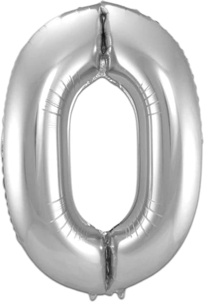 Cijfer Ballonnen Ballon Cijfer 0 Verjaardag Versiering Feest Helium Ballonnen Cijferballon Folieballon Zilver Xl Formaat