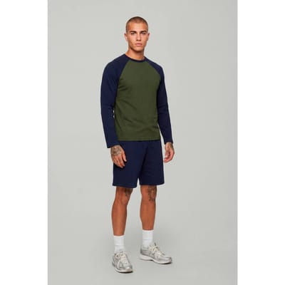 Essentieel Regular Fit Raglan T-shirt Met Lange Mouwen | Khaki | Size Medium