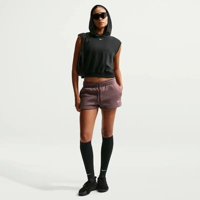 Halfhoge shorts voor dames Nike Phoenix Fleece