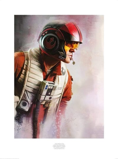 Kunstdruk Star Wars - The Last Jedi Poe Paint 60x80cm