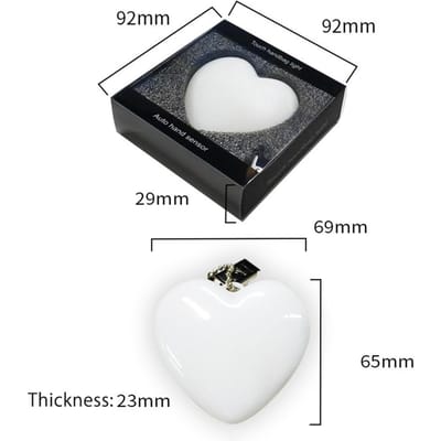 Lumière LED en forme de cœur pour sac à main Lumière décorative Lumière tactile intelligente s'allume avec porte-clés black