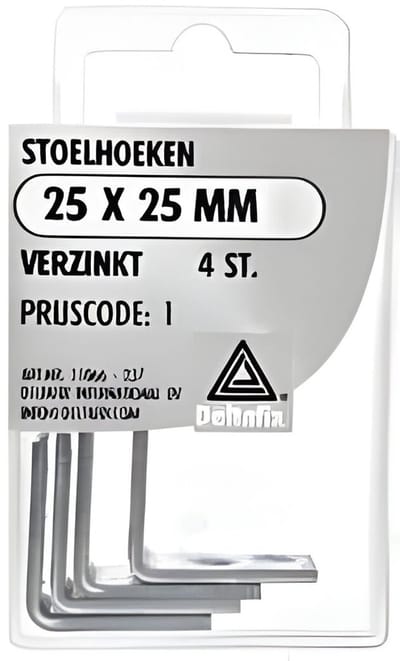 Deltafix - Stoelhoeken 25 25mm verz 4st