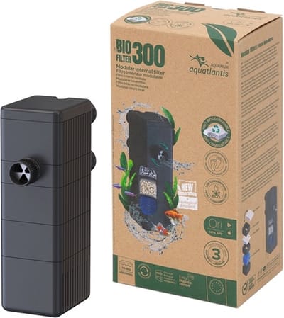 Aquatlantis Bio Filter 300 - Compact Aquarium Filter - Regelbare Uitstroom - Voor Aquaria van 50 tot 80 Liter