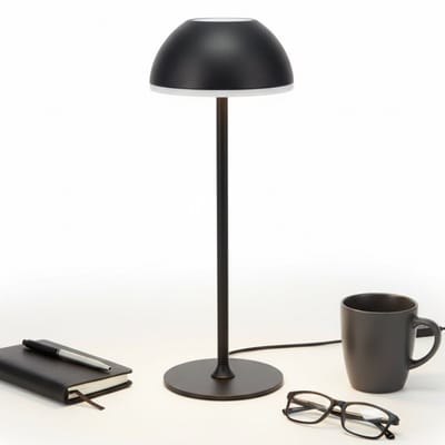 Lomera Dimbare Tafellamp - USB Oplaadbaar - LED Warm Wit - Zwart Metaal - Tafellamp 30 CM - 3 Kleurmodi - Usb-C Kabel - Oplaadbare Batterij - Metalen Tafellamp - Compacte Tafellamp - Moderne Verlichting - Draagbare Lamp LED