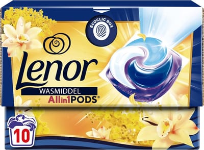 Lenor All-in-1 Pods La Selection Florale Wasmiddelcapsules Vanille & Mimosa 4x10 stuks