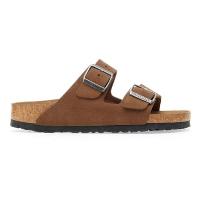 Sandalen BIRKENSTOCK Arizona Soft Footbed Suede Regular - Dark Tea Tonal