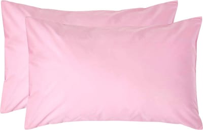 Homescapes Kussensloop 50x75 cm Set van 2 – Roze – 100% Egyptisch Perkal Katoen – 200 TC