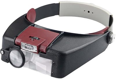 Hoofdband Vergrootglas - 2 LED Verlichting - 8x Vergroting - Wit - Handig voor Reparaties - Geschikt voor Lezen - Eyewear