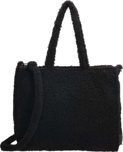 Beagles Navarra Hand & Schoudertas Teddy Soft Trendy - Tote Bag - Dames Tas - Zwart
