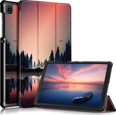 Hoesje Geschikt Voor Samsung Galaxy Tab A7 lite hoes Bookcase Dusk Print - Hoes Hoesje Geschikt Voor Samsung Galaxy Tab A7 lite hoesje Smart cover