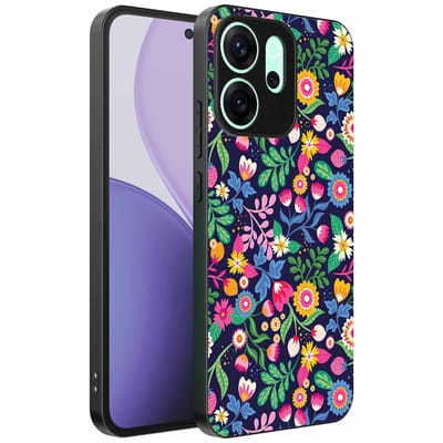Geschikt voor Oppo Reno 14 F Telefoonhoesje met bloemen opdruk - TPU backcover case flower design - Smartphonica geschikt voor Oppo Reno 14 F