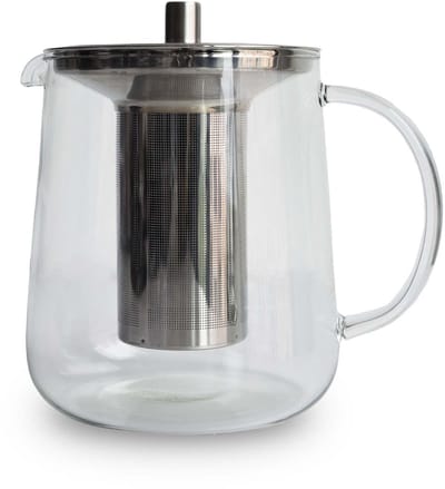 Unyqoos® Handgemaakte glazen theepot met roestvrijstalen zeef voor losse thee