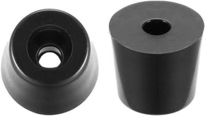 12x Zwarte Rubberen Stoelpoten Doppen - Beschermkappen voor Meubels en Vloeren