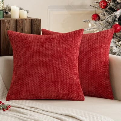 Goodivery ® Set van 2 Luxe Chenille Kussenhoezen met Stijlvolle Franjes voor Sfeervolle Interieurs