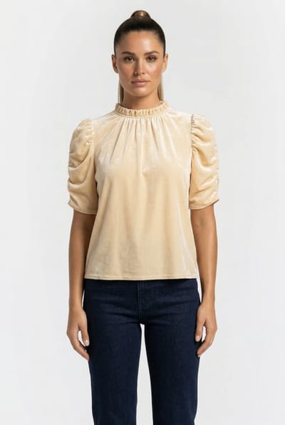 & Other Stories Sadie Blouse Beige Maat: 34 | Blouses Outlet | Dames | Beige