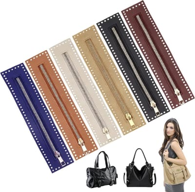 Zipper sluiting in 6 kleuren van PU leer, 27×5.8cm, ideaal voor het naaien van handtassen en haakwerk tassen