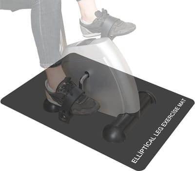 Pedal Trainingsmat - Hometrainer Mat - Huis Fitness - Antislip en Geluiddempend - 60 x 43 cm - Zwart