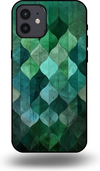 Smartphonica Telefoonhoesje geschikt voor iPhone 12/12 Pro met groene bladeren opdruk - TPU backcover case green leaf design - Groen geschikt voor iPhone 12;iPhone 12 Pro