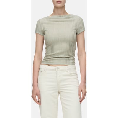 Closed Straight Neck T-shirt T-shirts Pastel Olive Size: XL | T-Shirts Outlet | Dames | Groen