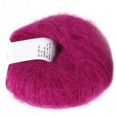 Populaire Zachte Mohair Pashm Gebreide Angora Lange Wol Garen Hot (donkerrood) brown