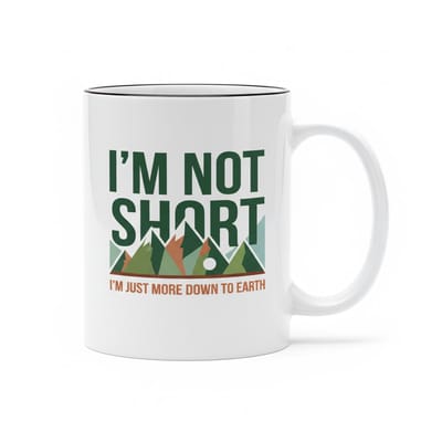 Ik Ben Niet Klein, Gewoon Dichter Bij De Aarde Mok 330ml – Grappige Quote Koffiebeker – Leuk Cadeau voor Vrienden & Humor Fans