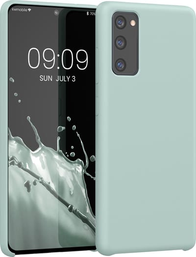 kwmobile telefoonhoesje geschikt voor Samsung Galaxy S20 FE - Hoesje met siliconen coating - Smartphone case in cool mint