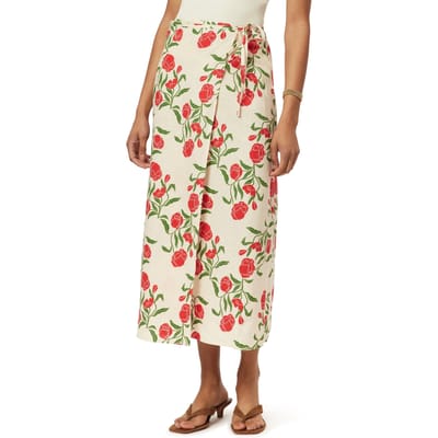 Scotch & Soda Wrap Skirt Whitecap Gray Allover Floral Taglia: XL | Minigonne Outlet | Donna | Grigio