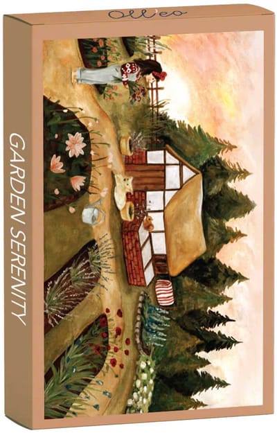 Mini Puzzel 99 stukjes Garden Serenity - Oll'eo - Mini Puzzel Volwassenen - Micro Puzzel - Puzzel To Go Vakantie - Puzzel Op Reis - Puzzel Cadeau