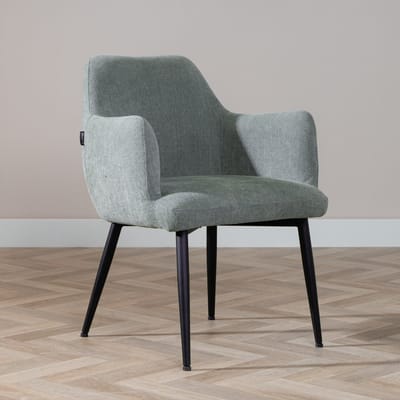 Bronx71® Scandinavische eetkamerstoel Lars groen gerecyclede stof - stoel