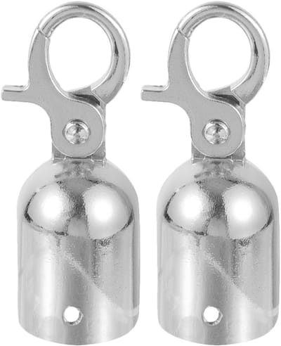 2 Stuks Rope End Stop Lanyards - Metalen Koordstopper voor Touwen en Lijnen, Ideaal voor Sport en Outdoor Activiteiten