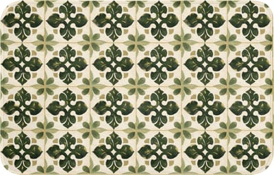 Badmat 80x50 cm - Antislip - Patroon - Tegel - Groen - Badmatten voor badkamer - Badkamermat - Douchemat - Badkamer mat