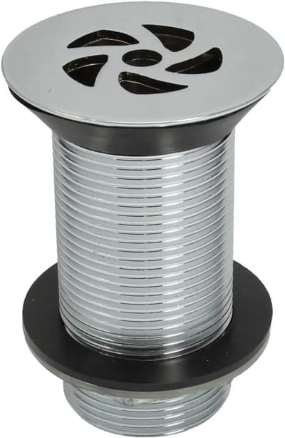 Wastafel Afvoer - Afvoerplug Wastafel - Badkamer Installatie - Ongeperforeerde Overloop - 1 1/4 inch 32mm - Chroom