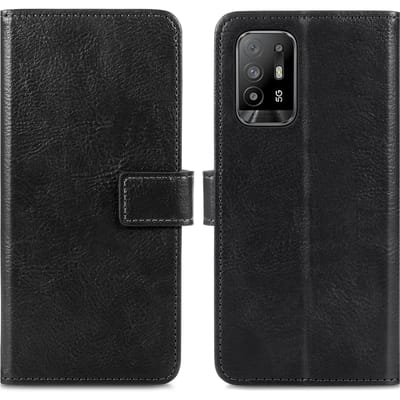 imoshion Hoesje - Geschikt voor Oppo A94 (5G) - Luxe Bookcase - Zwart