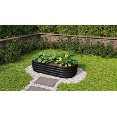 Vitavia Plantenbak Vita 401 - Zwart - Metaal - 162,1x82,1x40,1cm