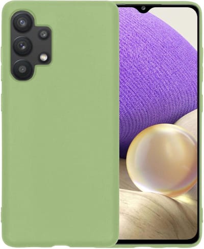 Hoesje - Geschikt voor Samsung Galaxy A32 5G - Sterk & Shockproof - Hoes Cover - Siliconen Case - Telefoonhoesjes - Groen