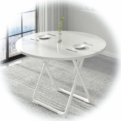 Vouwtafel - Klaptafel bijzettafel - Buiten en binnen gebruik - Geen montage vereist - 71 cm rond - Donker