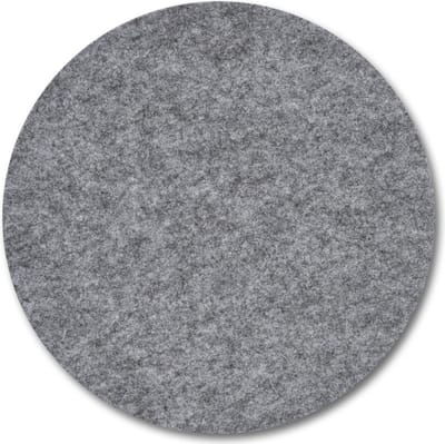 Zeller Ronde eettafel placemats - grijs - Dia 38cm - Vilt/polyester - Hittebestendig