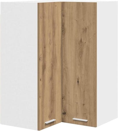 Hangkast - Wandkast Keuken - Efficiënte Opslag - Modern Design - 57 x 57 x 80 cm - Eiken Wit