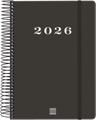 Spiraalkalender 2026 Dagplanner Hardcover - Zwart