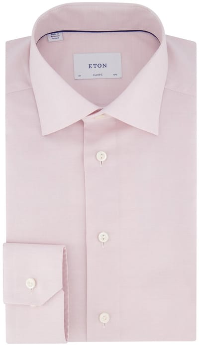 Eton overhemd Classic Fit roze katoen